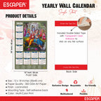 Shree Krishna Wall Calendar 2026 (45 x 30 cm) - Radha Krishna Wall Decor, Photo, Krishna Wall Calendar 2026, Religious