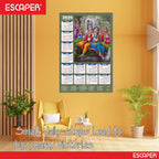 Shree Krishna Wall Calendar 2026 (45 x 30 cm) - Radha Krishna Wall Decor, Photo, Krishna Wall Calendar 2026, Religious