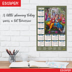 Shree Krishna Wall Calendar 2026 (45 x 30 cm) - Radha Krishna Wall Decor, Photo, Krishna Wall Calendar 2026, Religious