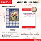 Shree Krishna Wall Calendar 2026 (45 x 30 cm) - Radha Krishna Wall Decor, Laddu Gopal Photo, Bal Krishna Wall Calendar 2026, Religious Bal Gopal Photo