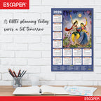 Shree Krishna Wall Calendar 2026 (45 x 30 cm) - Radha Krishna Wall Decor, Laddu Gopal Photo, Bal Krishna Wall Calendar 2026, Religious Bal Gopal Photo