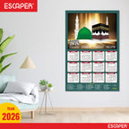 Muslim Wall Calendar 2026 hanging Decoration (45 x 30 cm), Islamic Wall Decor, Arabic Calligraphy, Allah Wall Calendar 2026, Muslim home decor items, New Year Calendar 2026