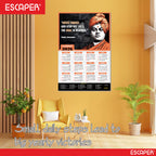 Swami Vivekanand Motivational Wall Calendar 2026 & Inspirational Quotes (12 x 18), Famous Quotes Wall Calendar 2026, Ideal for Room Decoration, Wall Art