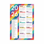 Wall Calendar 2026 – 12 x 18 Inch, Laminated 300 GSM Paper, Easy-to-Stick, Durable & Stylish Yearly Planner for Home, Office & Gift for Family or Colleagues
