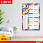 Wall Calendar 2026 – 12 x 18 Inch, Laminated 300 GSM Paper, Easy-to-Stick, Durable & Stylish Yearly Planner for Home, Office & Gift for Family or Colleagues