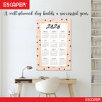 Wall Calendar 2026 – 12 x 18 Inch, Laminated 300 GSM Paper, Easy-to-Stick, Durable & Stylish Yearly Planner for Home, Office & Gift for Family or Colleagues