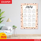 Wall Calendar 2026 – 12 x 18 Inch, Laminated 300 GSM Paper, Easy-to-Stick, Durable & Stylish Yearly Planner for Home, Office & Gift for Family or Colleagues