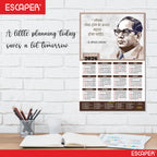 Bhim Rao Ambedkar Motivational Wall Calendar 2026 & Inspirational Quotes (12 x 18), Famous Quotes Wall Calendar 2026, Ideal for Room Decoration, Wall Art