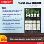 Gym Mode On Gym Wall Calendar 2026 hanging (12 x 18), Wall Calendar 2026 for Gym Motivation, Workout, Exercise, Bodybuilders, Fitness Center