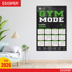 Gym Mode On Gym Wall Calendar 2026 hanging (12 x 18), Wall Calendar 2026 for Gym Motivation, Workout, Exercise, Bodybuilders, Fitness Center