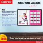 Zumba Wall Calendar 2026 hanging, (45 x 30 cm), Dance, Aerobics Wall Calendar 2026, New Year Calendar 2026, Dance Wall Decor Art, New Year Gift