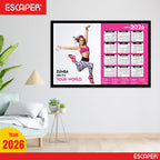 Zumba Wall Calendar 2026 hanging, (45 x 30 cm), Dance, Aerobics Wall Calendar 2026, New Year Calendar 2026, Dance Wall Decor Art, New Year Gift