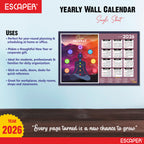 Seven Chakras Yoga Wall Calendar 2026 hanging Decoration (12 x 18), Meditation Wall Calendar 2026 hanging, Yogasana Charts, Asana Chart, Yoga Poses, Meditation Chakras