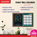 Buddha Yoga Wall Calendar 2026 hanging Decoration (12 x 18), Meditation Wall Calendar 2026 hanging, Yogasana Charts, Asana Chart, Yoga Poses, Meditation Chakras