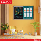 Buddha Yoga Wall Calendar 2026 hanging Decoration (12 x 18), Meditation Wall Calendar 2026 hanging, Yogasana Charts, Asana Chart, Yoga Poses, Meditation Chakras