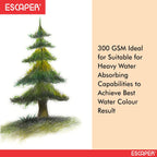 Watercolour Paper 300 GSM Handmade Cold-Pressed Sheets for Artists A4 Sizes Acid-Free, Textured Surface for Painting, Drawing, Kids Art, Crafts & Mixed Media