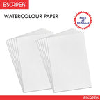 Watercolour Paper 300 GSM Handmade Cold-Pressed Sheets for Artists A4 Sizes Acid-Free, Textured Surface for Painting, Drawing, Kids Art, Crafts & Mixed Media