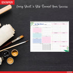 ESCAPER Undated Weekly Planners  – 80 Pages, Habit Tracker & Productivity Organizer, 90 GSM Paper, Flexible Weekly Schedule for Students, Professionals & Busy Life (Weakly Planner)