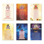 Aarti Poster, 12 x 18 Inch Self Adhesive Laminated 300 GSM Paper, Ganesh Ji, Laxmi Ji, Bihari Ji, Ambe Mata, Om Namah Shivay, Om Jai Jagdish Hare Wall Poster (Pack Of 6) Hindu Aarti for Pooja Room and Home Temple